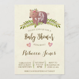 Flickbabyduschinbjudan är en flicka inbjudningar