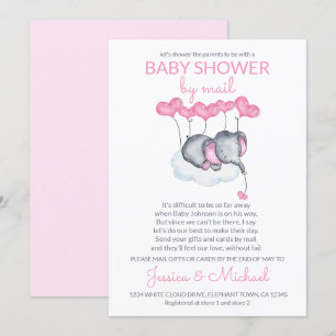 Flickbabystölder efter Mail Rosa Elephant på Cloud Inbjudningar