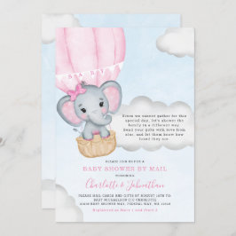 Flickbarnskor efter e-Rosa Elephant Inbjudningar