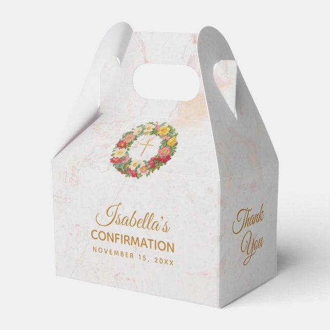Flickbekräftelse Kor Ro Wandemarble Blommigt Presentaskar (Framsidan Sidan)