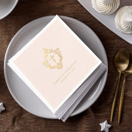 Flickbekräftelse Rosa Guld Kors Kröningsreligiös Pappersservett