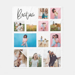 Flickbesties 20 fotobästa vän modern enkel fleecefilt
