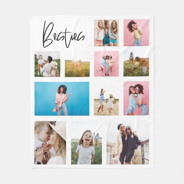 Flickbesties 20 fotobästa vän modern enkel fleecefilt (Framsidan)