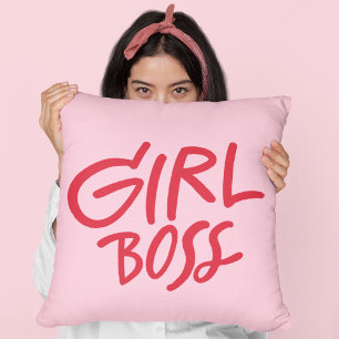 Flickboss Fet Stil Red & Rosa Feminint Kudde