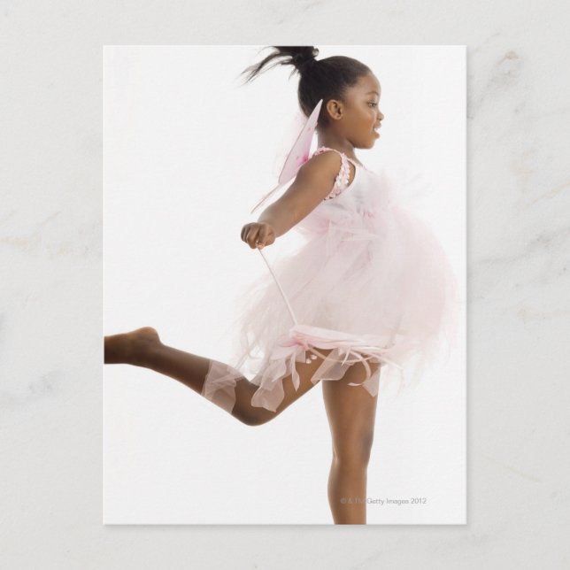 Flickdans i mjölkkostrummet vykort (Framsida)