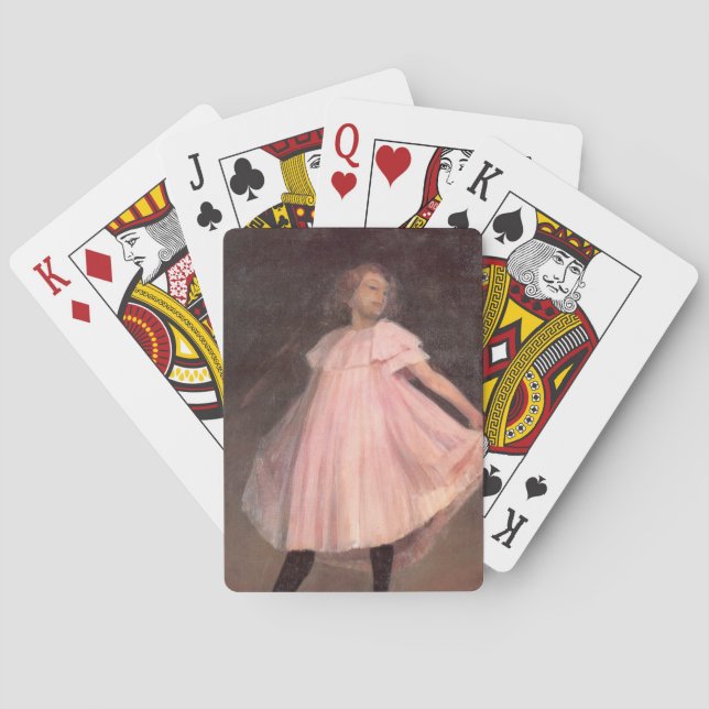 Flickdansare i rosa klänning casinokort (Baksidan)
