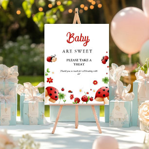 Flickdusch för barn i nyckelpigan baby insekt poster