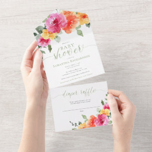Flickdusch för färggranulat av rosa orange peonies