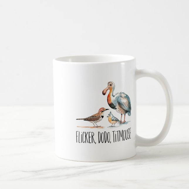 Flicker Dodo Titmus Apparel Bird Nerd Wildlife B Kaffemugg (Höger)