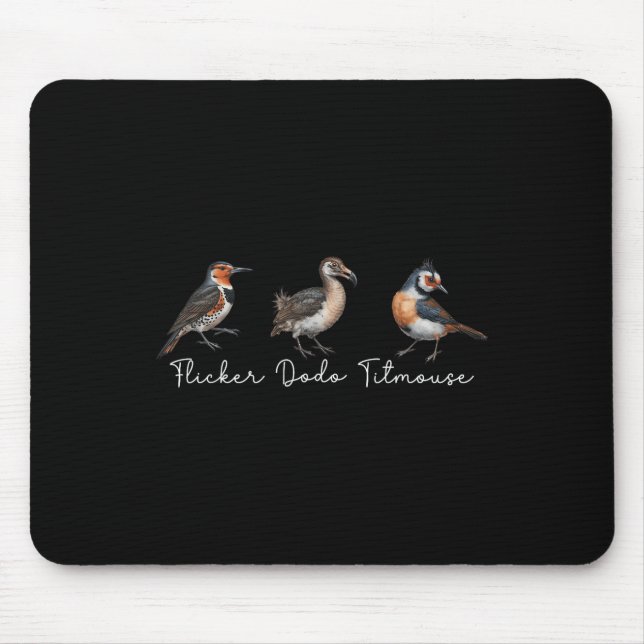 Flicker Dodo Titmus Funny Bird Clever Birdwatche Musmatta (Framsidan)