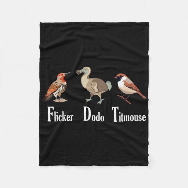 Flicker Dodo Titmus Funny Fleecefilt (Framsidan)