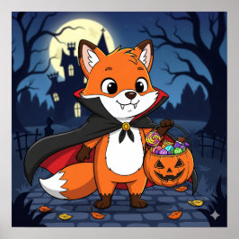 Flicker Fox - Halloween Vampire Poster