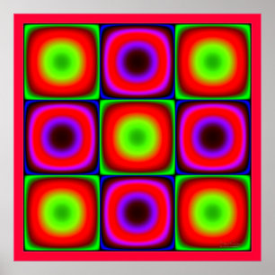 Flickering Färg Combination Poster