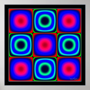 Flickering Färg Combinations Poster