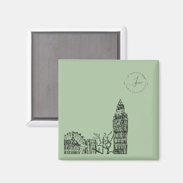 Flickermuse London Färg Tone Sketch Magnet