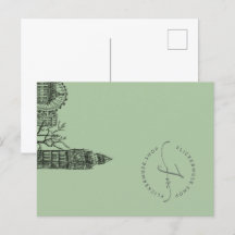 Flickermuse London Färg Tone Sketch Postcard