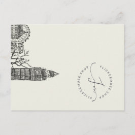 Flickermuse Mocha Mousse Ton Skiss Vykort