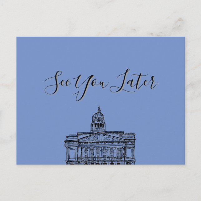 Flickermuse Nottingham Mocha Mousse Tone Sketch Vykort (Framsida)