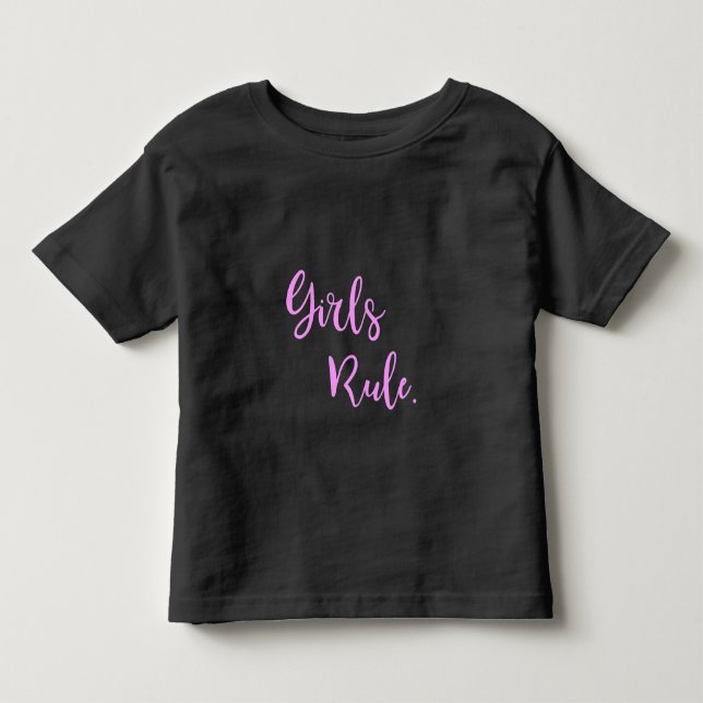 Flickerregel - Rosa Text inspirationsljud T Shirt (Framsida)