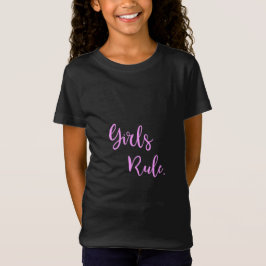 Flickerregel - Rosa text, svart Coola T Shirt