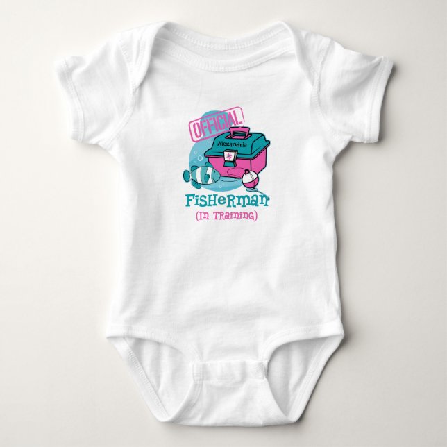 Flickfiskare i utbildning t-shirt (Framsida)