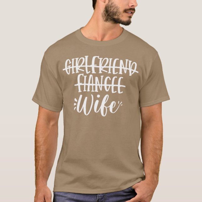 Flickflicka i Girlkompis Fiancee Makfe Funny Mor D T Shirt (Framsida)