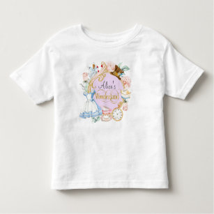 Flickfödelsedag Alice i Wonderland Småbarn T-shirt