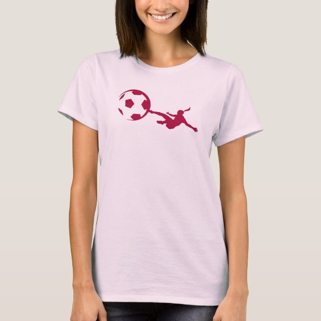 Flickfotboll Röda Tee Shirt (Framsida)
