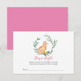 Flickfox Babyskåda Diaper Raffle Inbjudningar