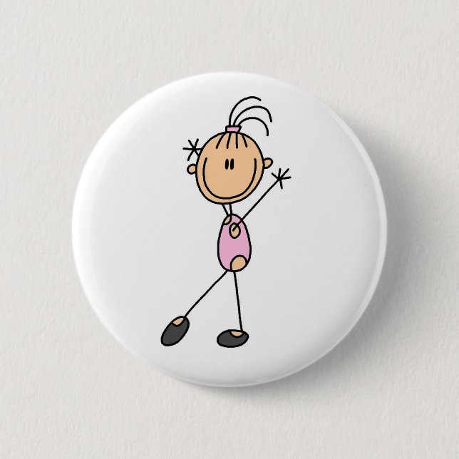 Flickgymnast i rosa knapp (Framsida)