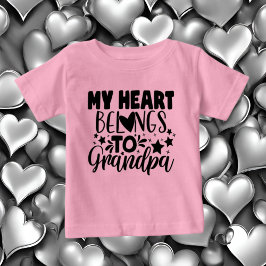 Flickhjärtefarfar ord art Baby T Shirt