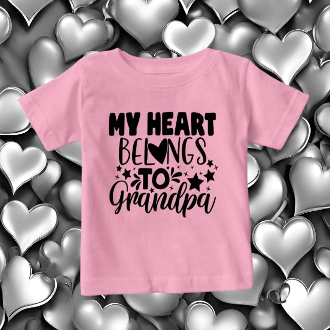 Flickhjärtefarfar ord art Baby T Shirt (Skapare uppladdad)