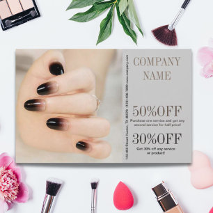 flickig chic elegant manikyr naglar nagelsalong flygblad