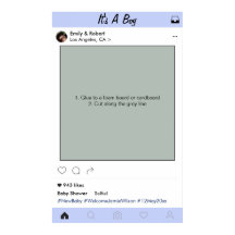 Flickig fotobåsram för baby shower-fest