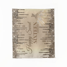 Flickig Glam Glitter Drips Spark Sweet 16 Födelsed