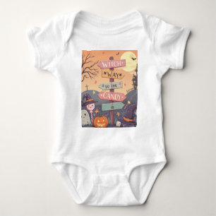 Flickig Halloween - Häxväg till godiset T Shirt