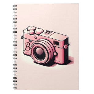 Flickig Ljus Rosa Kamera Fotografi Personlig Anteckningsbok