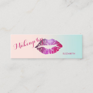 Flickig Modern Professionell Glittrig Läppsticka Mini Visitkort