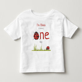 Flickig nyckelpiga som fyller ett Födelsedagsfiran T Shirt