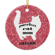 Flickig Rosa Modern Kattmamma Glitter