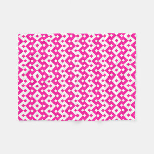 Flickig rosa och vit filt i fleece