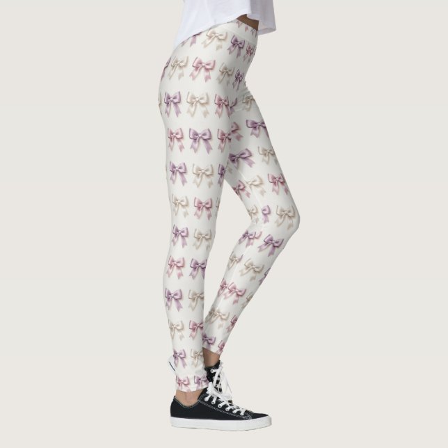 Flickiga pastellfärgade slingor Söt mönster Leggings (Höger)