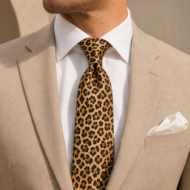 flickigt chic vild safari-moda leopardmönster slips (girly chic wild safari fashion leopard print neck tie)