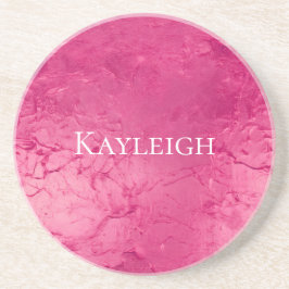 Flickigt Glamourös Rosa Födelsedag Underlägg