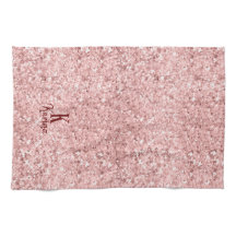 Flickigt glitter glans rosa personligt namn monogr