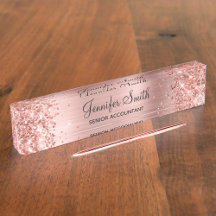 Flickigt glitter Rosa Guld Falsk Folie