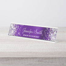 Flickigt glitter silver falskt indigo lila folie