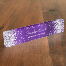 Flickigt glitter silver falskt indigo lila folie