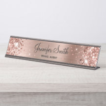 Flickigt glitterrosa guldfolie