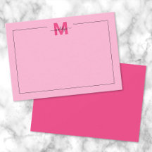 Flickigt hett rosa typsnittsnamnmonogram